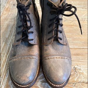 Bed Stu Cobbler distressed leather blue/gray ankle boot.  Size 8.5  worn twice